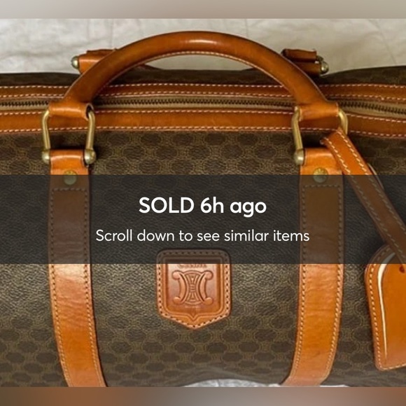 [SOLD] Authentic Céline Brown Coated Canvas Macadam Boston Bag - Picture 1 of 16